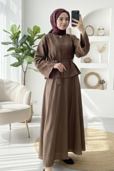 Arya Etekli Takım Kahverengi