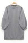Balon kol sweatshirt Gri