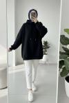 Basic Oversıze Sweatshirt  Siyah