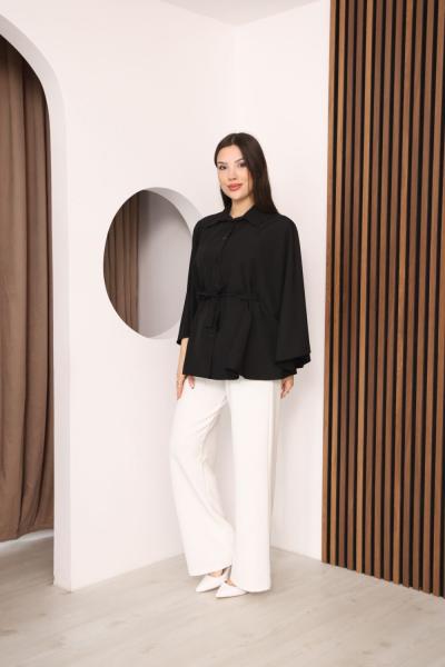 Belden Bağlamalı Panço Siyah