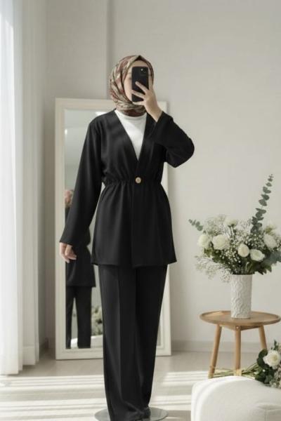 Belden büzgülü luna takım Siyah