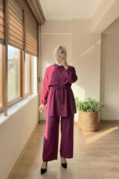 Belden Büzgülü Takım Bordo