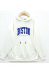 Boston üç iplik sweatshirt Beyaz