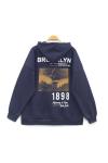 Brooklyn üç iplik sweatshirt Antrasit
