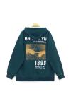 Brooklyn üç iplik sweatshirt Zümrüt