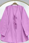 Çift bağcıklı kimono Pembe