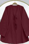 Çift bağcıklı kimono Bordo