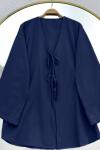 Çift bağcıklı kimono Lacivert