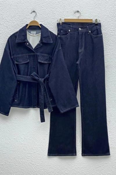 Denim jean takım Lacivert