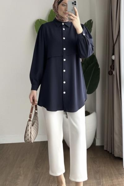 Elara Casual Gömlek Lacivert