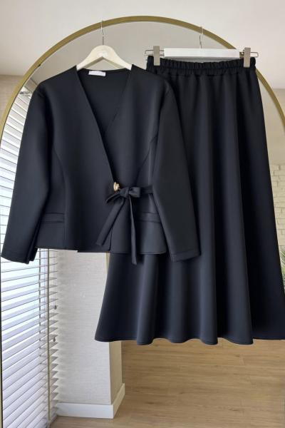 Fold Etekli Takım Siyah