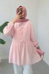 Freya bağlamalı kimono Pembe