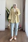 İp detaylı kimono Yeşil