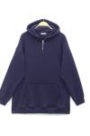 Kanguru cep fermuarlı sweatshirt Antrasit