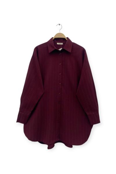 Melaj eslem gömlek Bordo