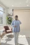 Oversize interlok sweatshirt Bebe Mavisi