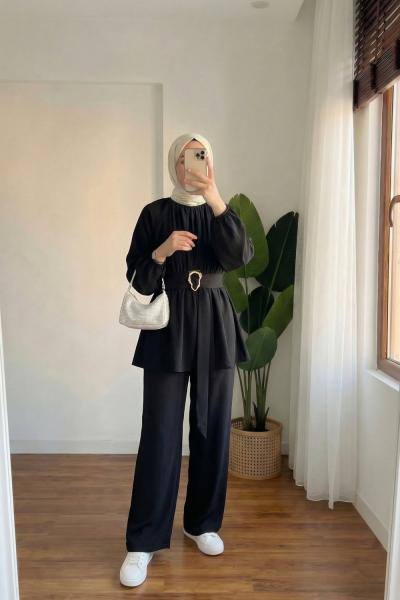 Plane Pantolon Takım Siyah