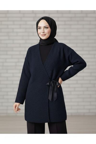 Premium buklet ceket Lacivert