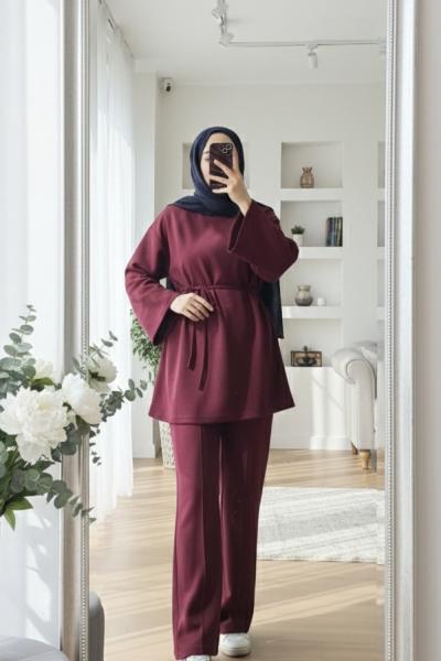 Selanik İkili Tkaım Bordo