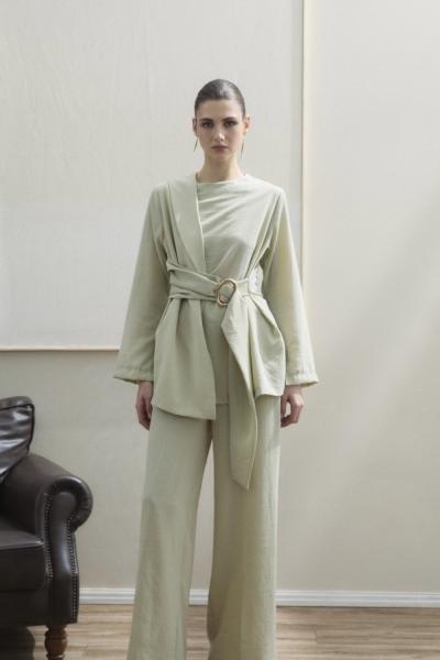 Tokalı Çift Önlü Takım Mint Yeşili