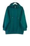 Torba cepli üç iplik sweatshirt Yeşil