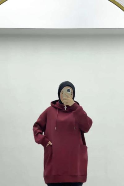 Torba cepli sweatshirt Bordo