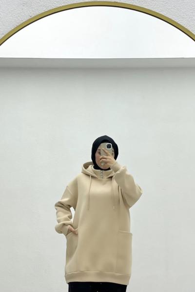 Torba cepli sweatshirt Bej