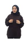 Üç İplik Kapşonlu Sweatshirt Acı Kahve