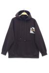 Üç iplik baskılı sweatshirt Acı Kahve