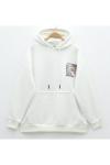Üç iplik baskılı sweatshirt Beyaz