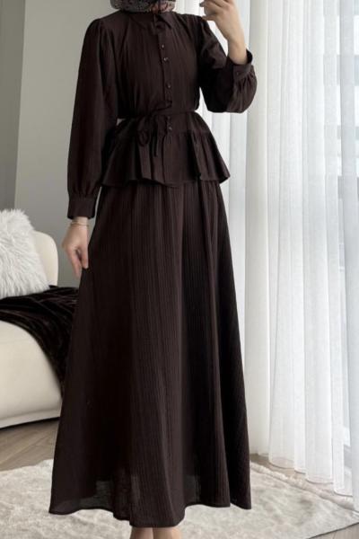 Vibe Etekli Takım Kahverengi