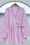 Wendy bağlamalı kimono Pembe