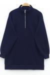 Yarım fermuarlı sweatshirt Lacivert