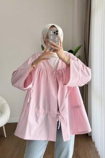 Armine bağcık detaylı kimono