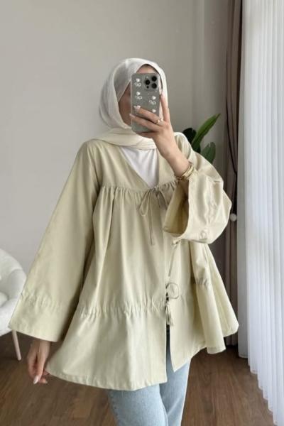 Armine bağcık detaylı kimono