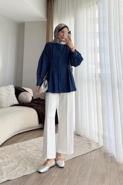 Drapeli Detay Gömlek