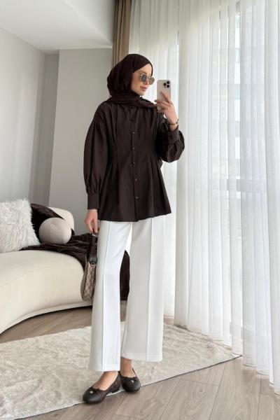 Drapeli Detay Gömlek