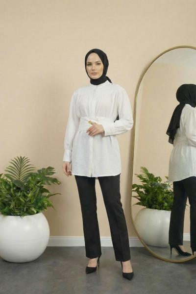 Zara Belden Kuşaklı Gömlek