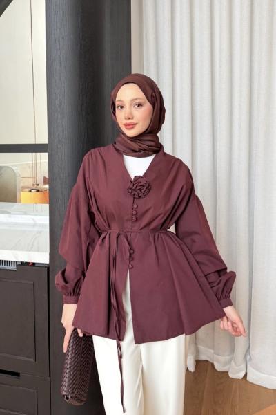 Çiçek Detaylı Gömlek