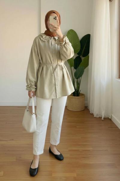 Fırfır Detaylı Gömlek