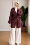 Belden Bağlamalı Kimono