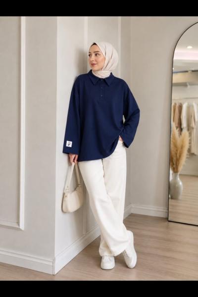 Polo Yaka Sweatshirt 