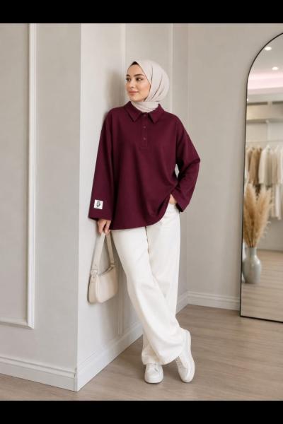 Polo Yaka Sweatshirt 