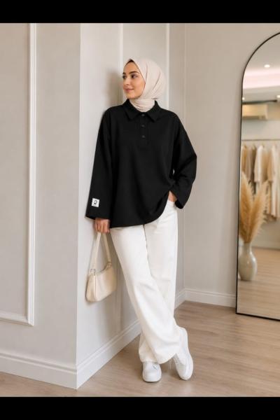 Polo Yaka Sweatshirt 