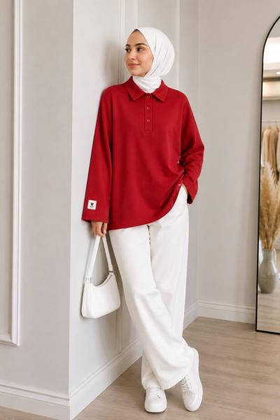 Polo Yaka Sweatshirt 